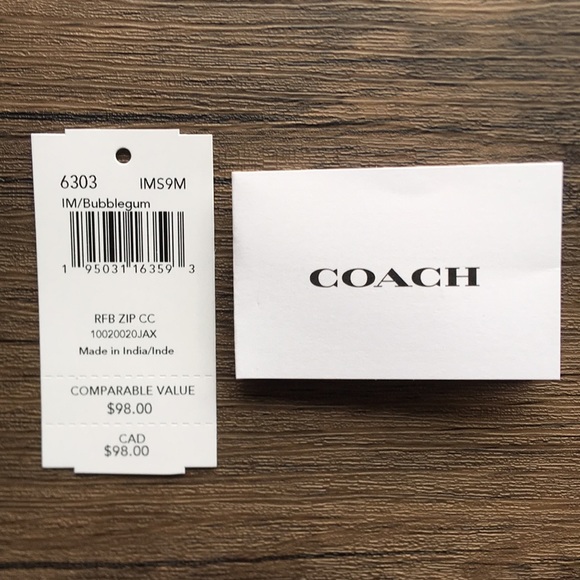 🌺ONE LEFT!🌺 NWT COACH Zip Card Case!!! - Picture 9 of 10